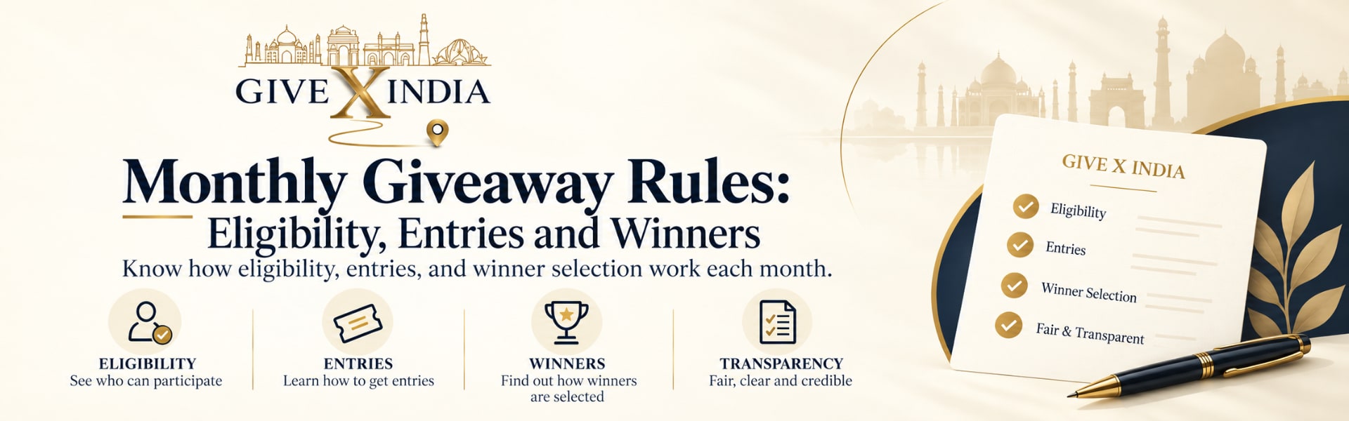 Monthly Giveaway Rules: Eligibility, Entries and Winners