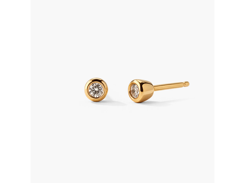 Dewdrop Bezel 925 Sterling Silver Studs at 38% Off product view