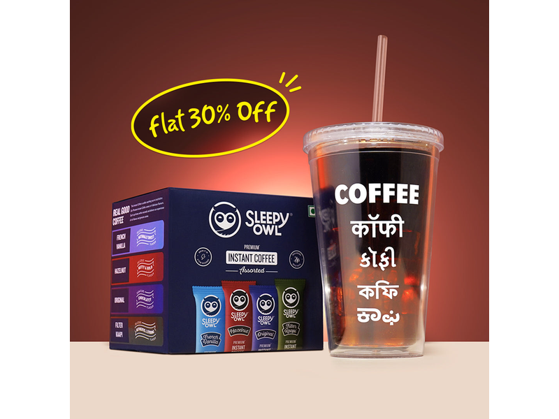 Instant Coffee Sachets + Tumbler at 30% Off product view