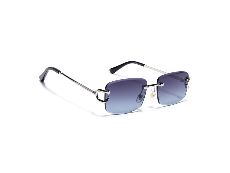 Stud | Grey & Clear Rimless Sunglasses | Silver Frame - MG7524 at 57% Off product view