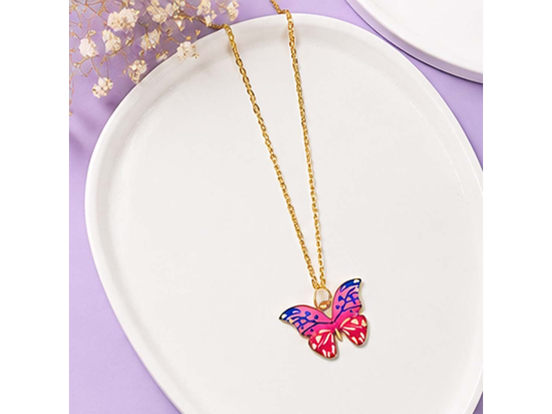Pink Multi Butterfly Charm Pendant at 69% Off product view