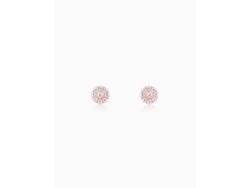 Rose Gold Zircon Eclipse Earrings at 70% Off product view