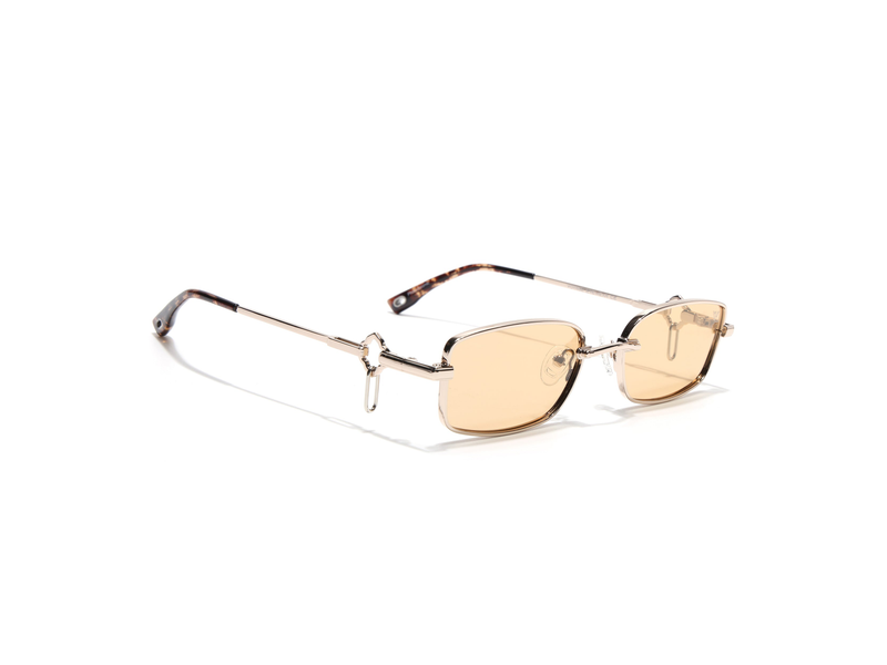 Rectangle Polarized Sunglasses (Yellow Lens | Golden Frame - SLPMG9032) at 69% Off product view