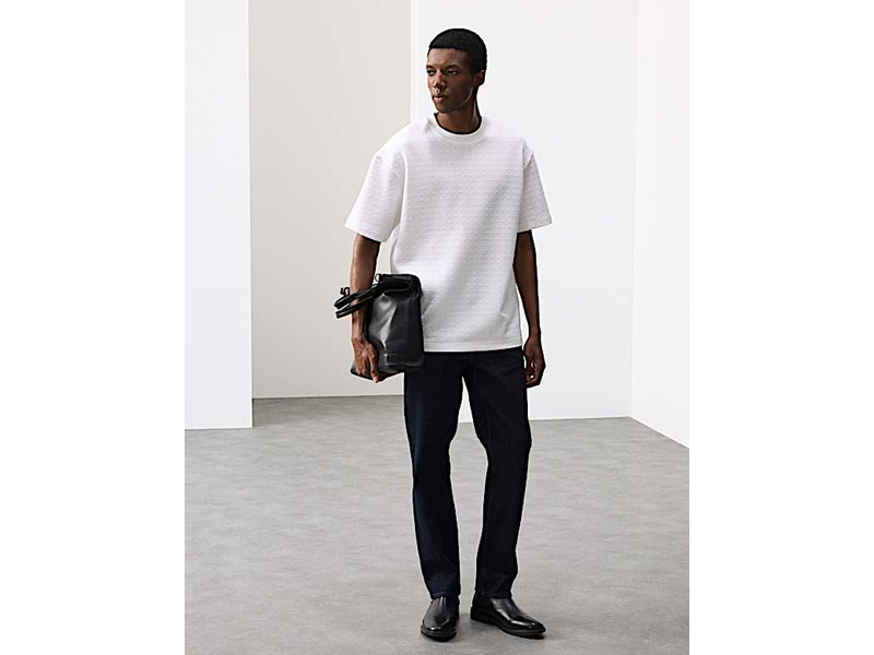 Cotton Rich Jacquard Scuba T-Shirt at 49% Off product view
