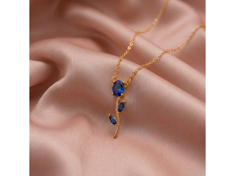 Tulip Velisse Necklace - Blue at 50% Off product view