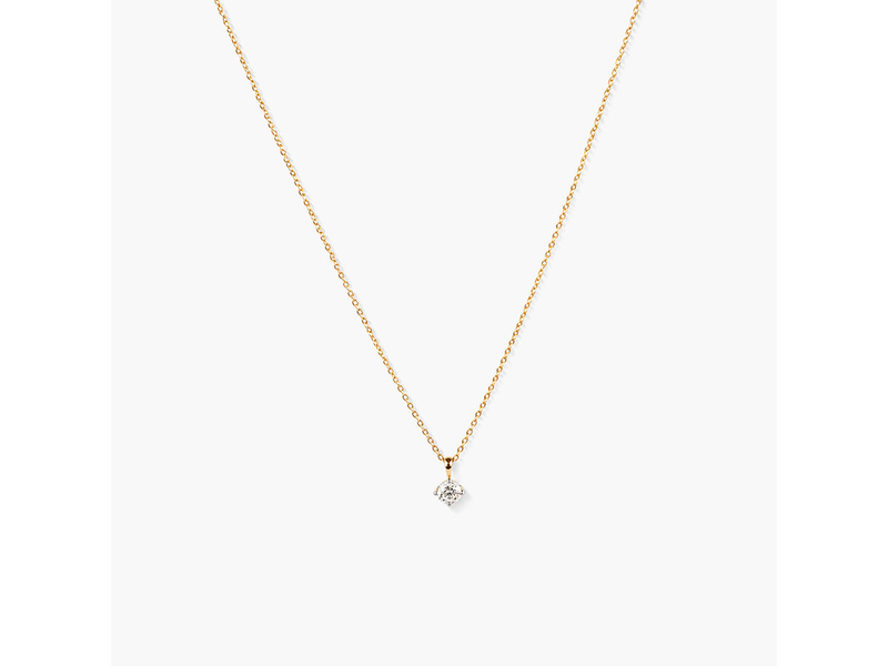 Crystal Solitaire 925 Sterling Silver Necklace at 37% Off product view