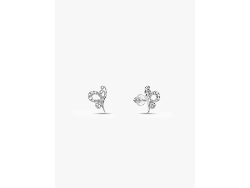 Silver Love Like A Butterfly Studs at 65% Off product view