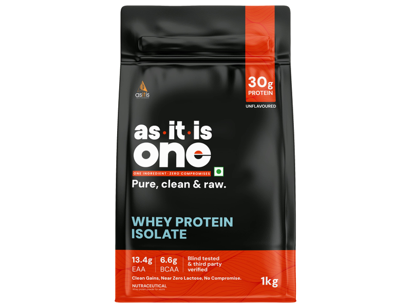 AS-IT-IS ONE Whey Protein Isolate | 30g Protein per Serving | Unflavoured at 38% Off product view