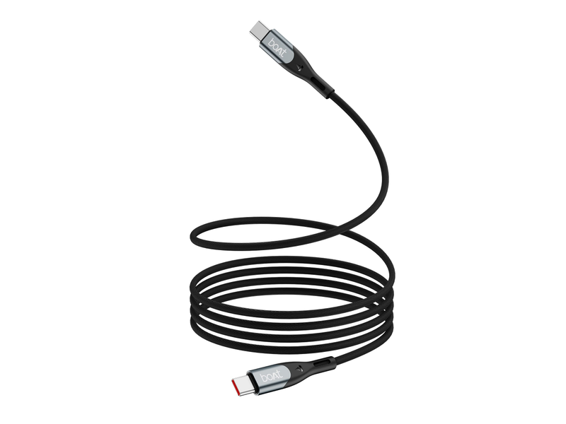 boAt Type C to C 65W Cable | Fast Charging Cable with 65W Output, 480 Mbps Data Sync & Nylon Braided Skin at 75% Off product view