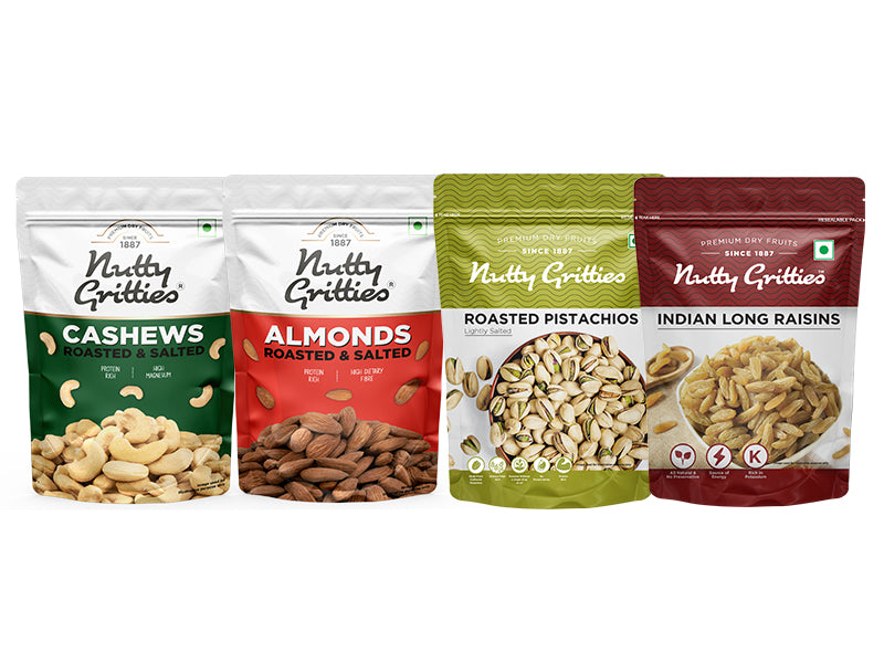 Roasted Salted Dry fruit Combo ( Each Pack 200g) - 800g at 13% Off product view