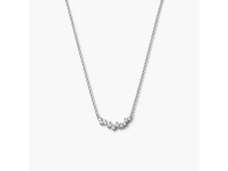 Crystal Garland Platinum Plated 925 Sterling Silver Necklace at 37% Off product view