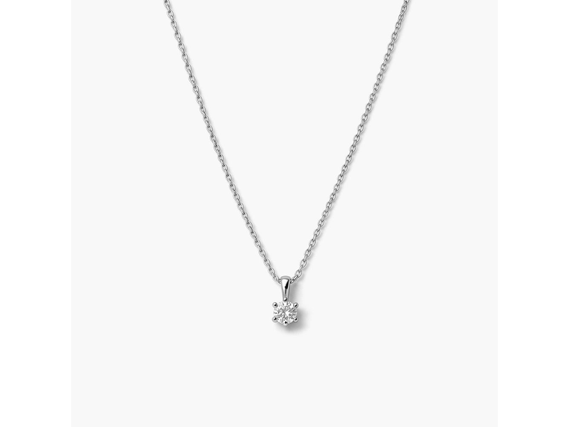 Lustrous Crystal Platinum Plated 925 Sterling Silver Necklace at 37% Off product view