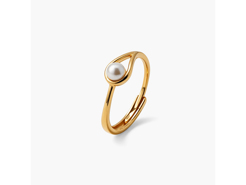 Lustre Pearl Bypass 925 Sterling Silver Ring at 37% Off product view