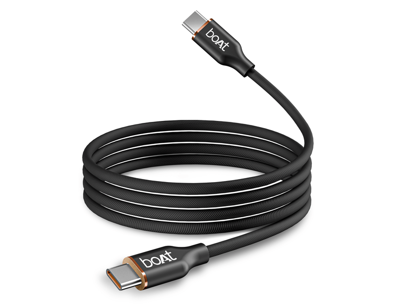 boAt Type C C800 Magna Cable | Charging Cable with 3A Fast Charging, Tangle-free Cable, 480 Mbps Data Sync, 10,000+ Bends Lifespan at 83% Off product view