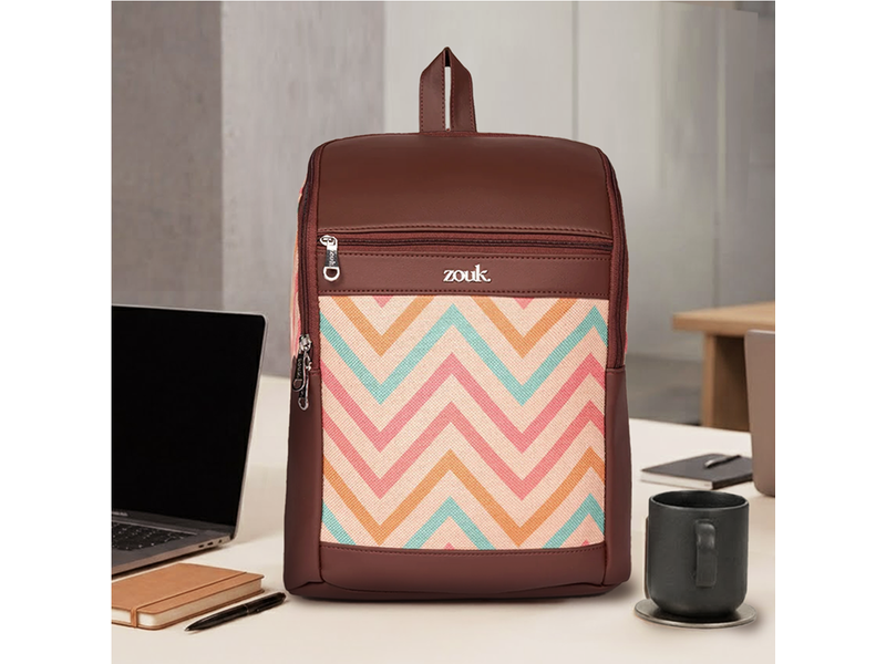Amalia Laptop Backpack (Brown) - WavBeach at 38% Off product view