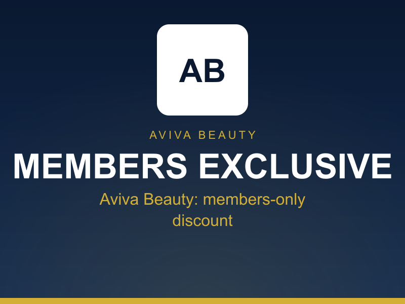Aviva Beauty: members-only discount product view