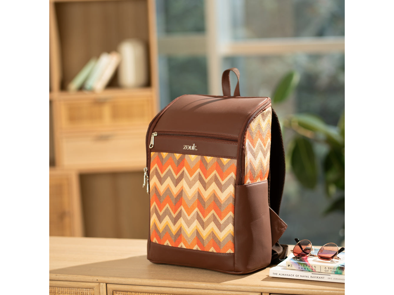 Amalia Laptop Backpack (Brown) - Tidal Wave at 38% Off product view