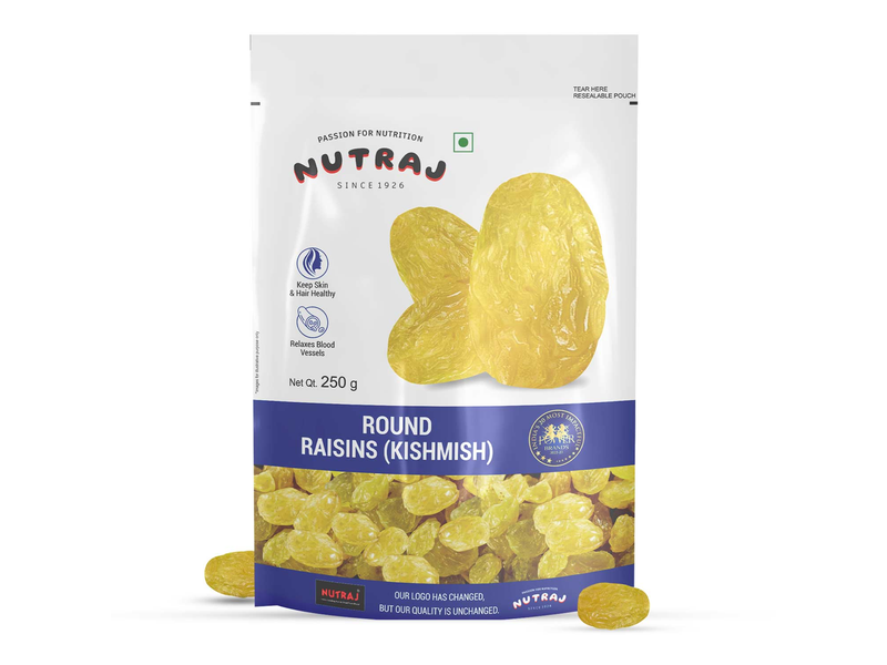 Nutraj Round Raisins 250gm (kishmish/kismis) at 26% Off product view