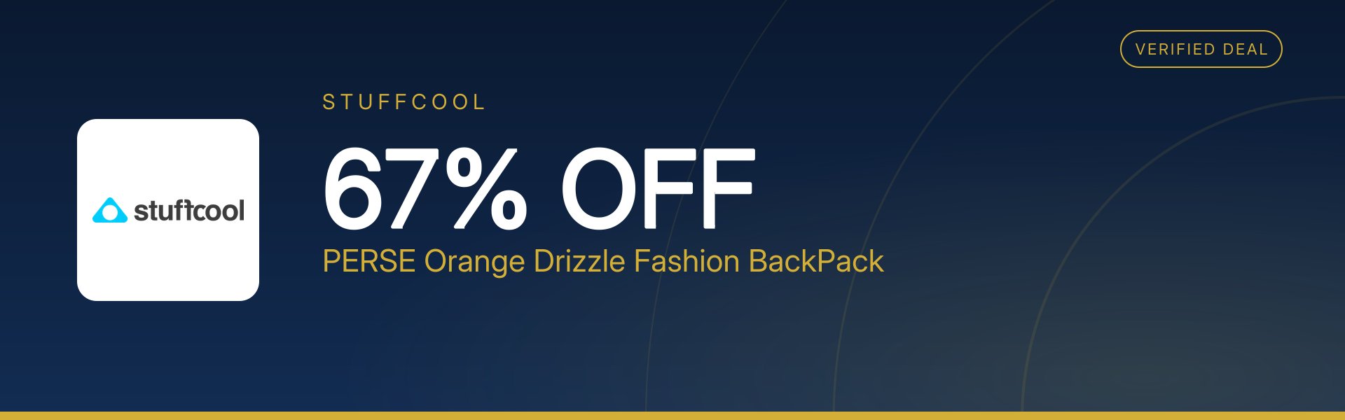 PERSE Orange Drizzle Fashion BackPack at 67% Off