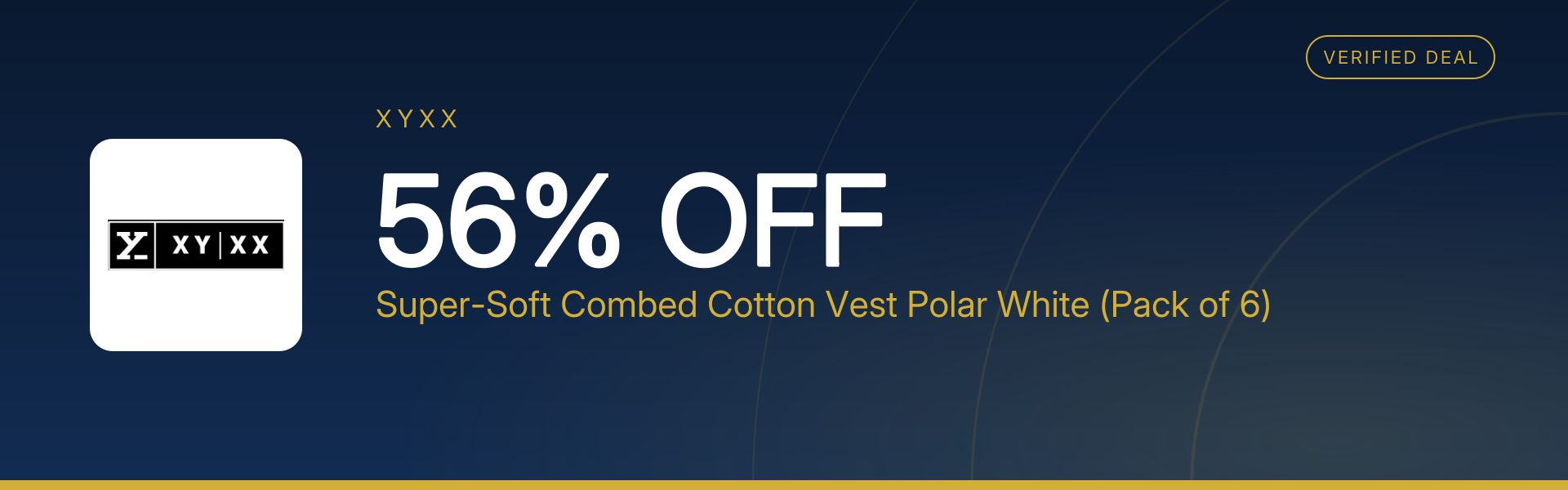 Super-Soft Combed Cotton Vest Polar White (Pack of 6) at 56% Off