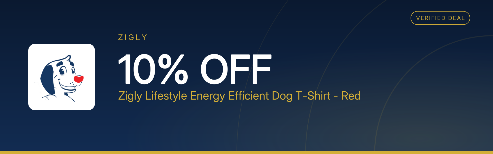 Zigly Lifestyle Energy Efficient Dog T-Shirt - Red at 10% Off