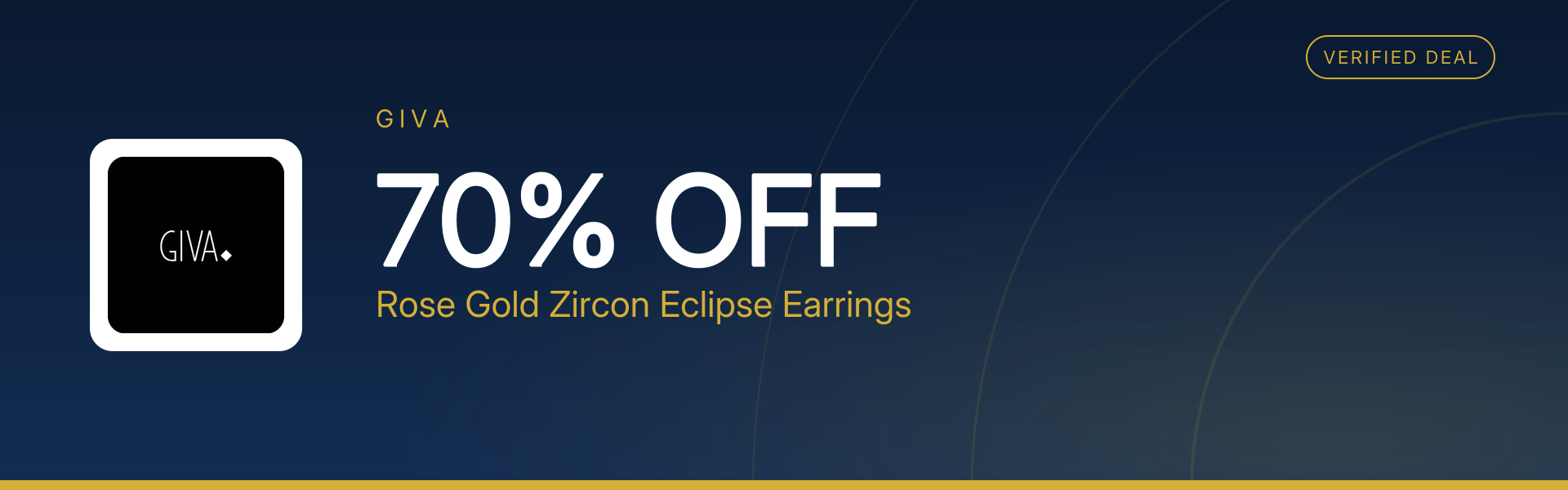 Rose Gold Zircon Eclipse Earrings at 70% Off
