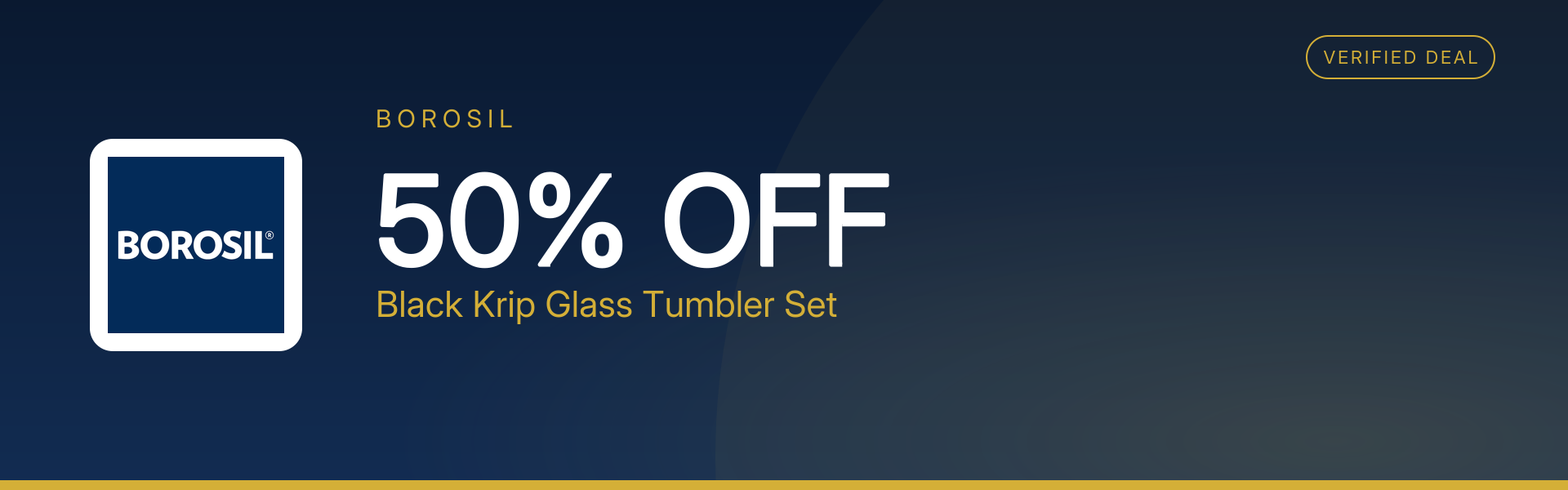 Black Krip Glass Tumbler Set at 50% Off