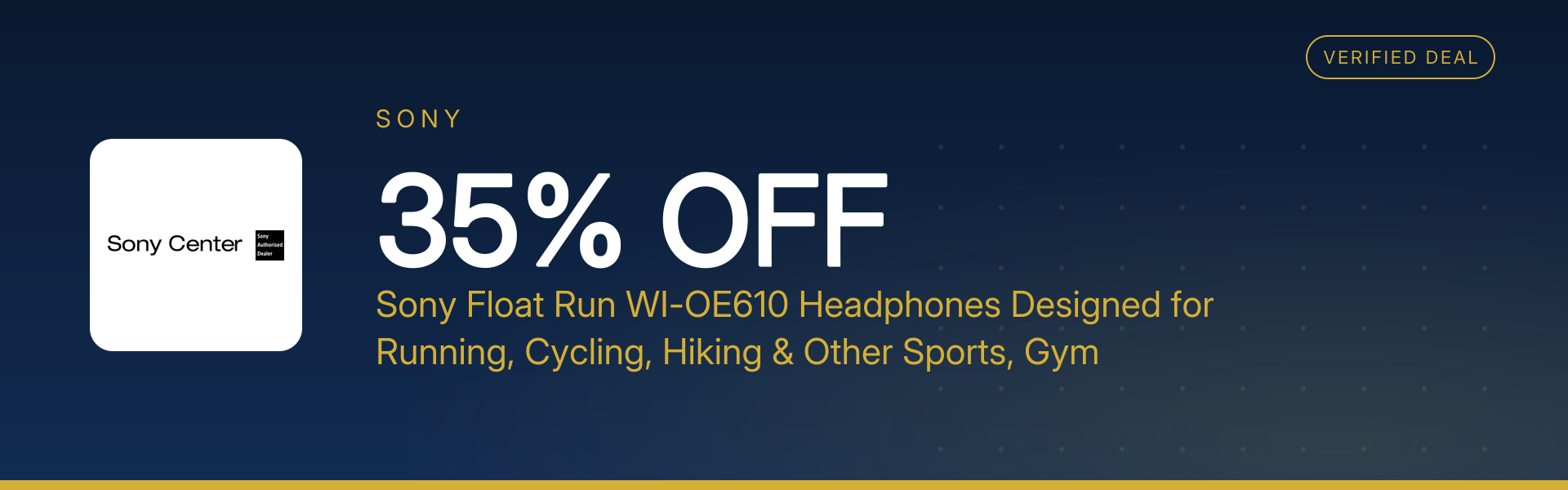 Sony Float Run WI-OE610 Headphones Designed for Running, Cycling, Hiking & Other Sports, Gym Headphones with Open-Ear Design, 10Hrs Battery, Splash Proof, Totally New Concept for Ear Health & Comfort at 35% Off