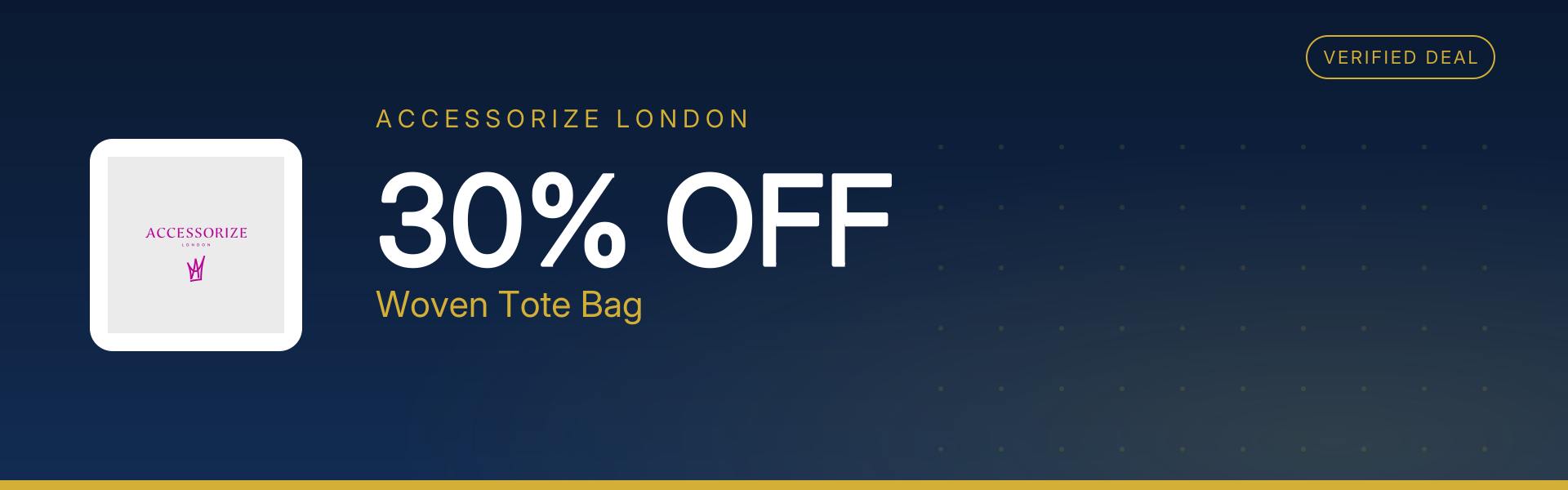 Woven Tote Bag at 30% Off