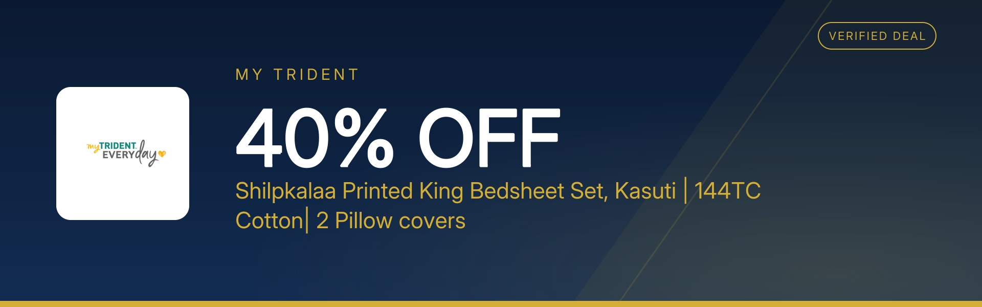 Shilpkalaa Printed King Bedsheet Set, Kasuti | 144TC Cotton| 2 Pillow covers at 40% Off