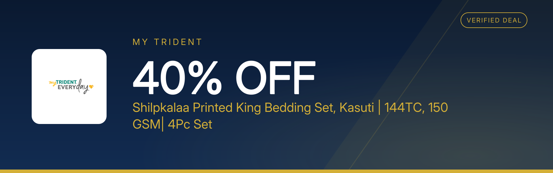 Shilpkalaa Printed King Bedding Set, Kasuti | 144TC, 150 GSM| 4Pc Set at 40% Off