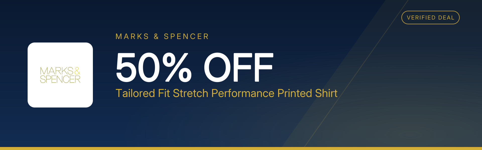 Tailored Fit Stretch Performance Printed Shirt at 50% Off