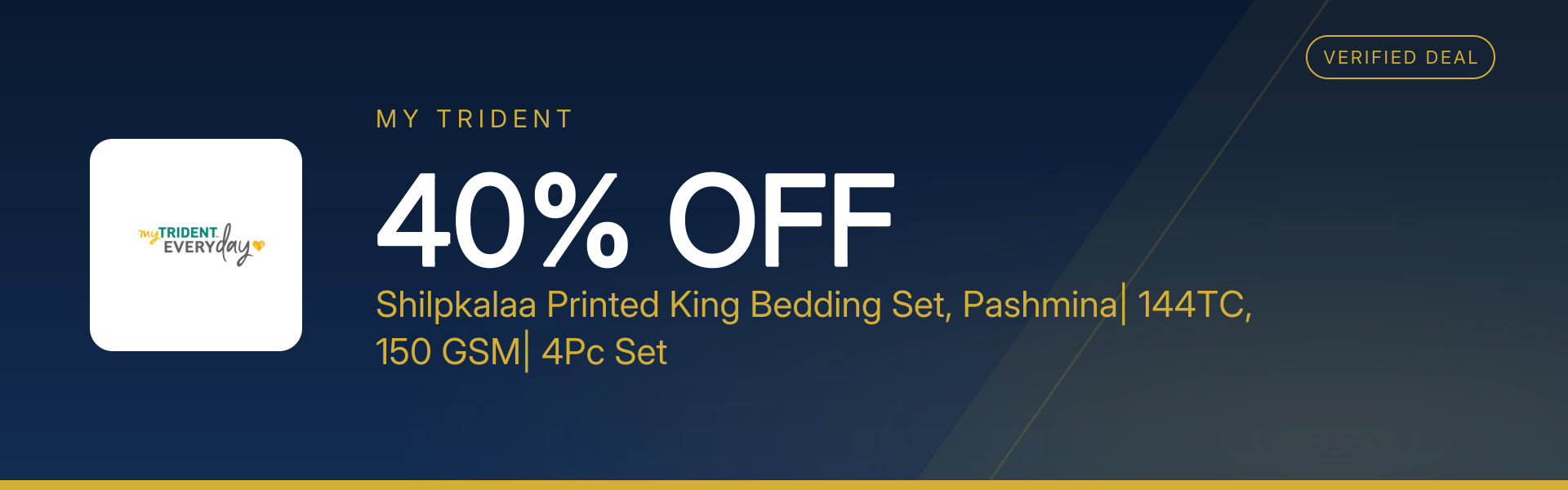 Shilpkalaa Printed King Bedding Set, Pashmina| 144TC, 150 GSM| 4Pc Set at 40% Off