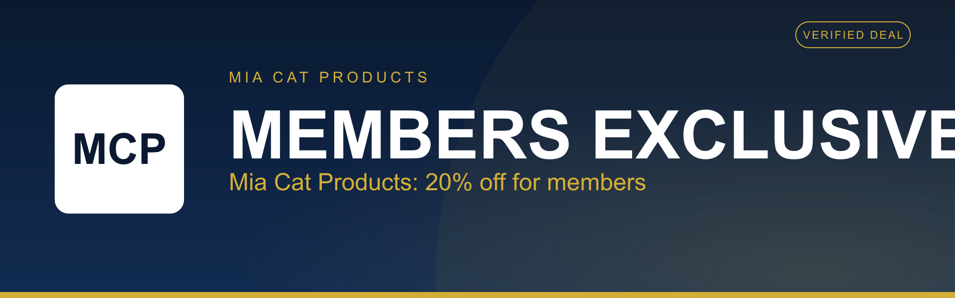 Mia Cat Products: 20% off for members