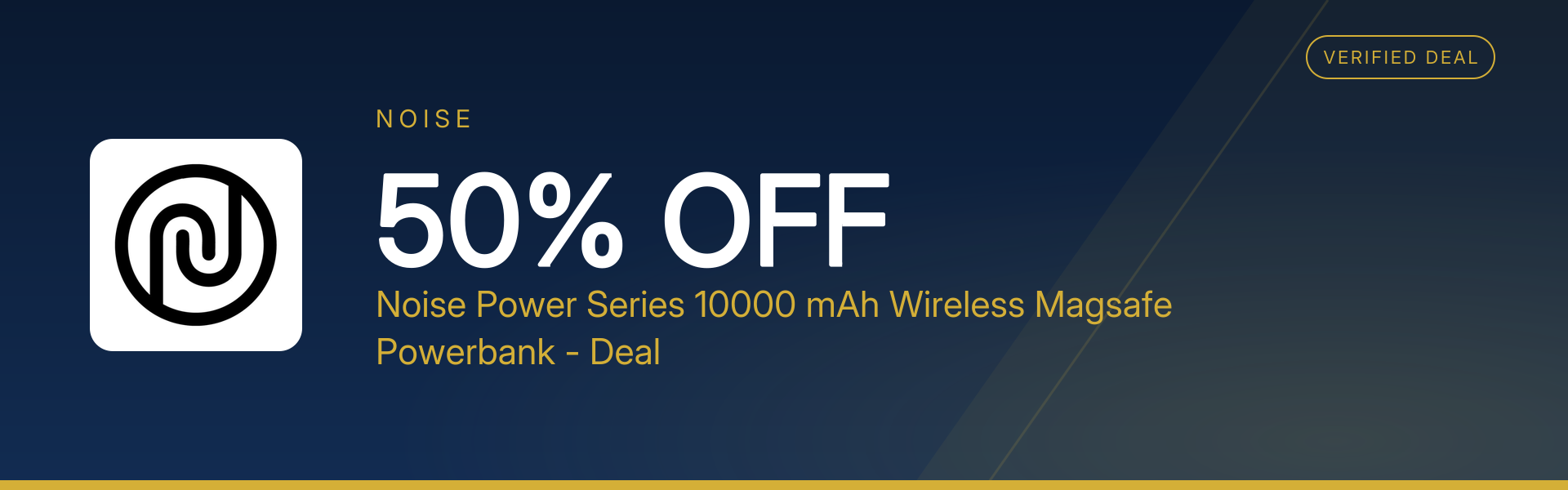 Noise Power Series 10000 mAh Wireless Magsafe Powerbank - Deal at 50% Off