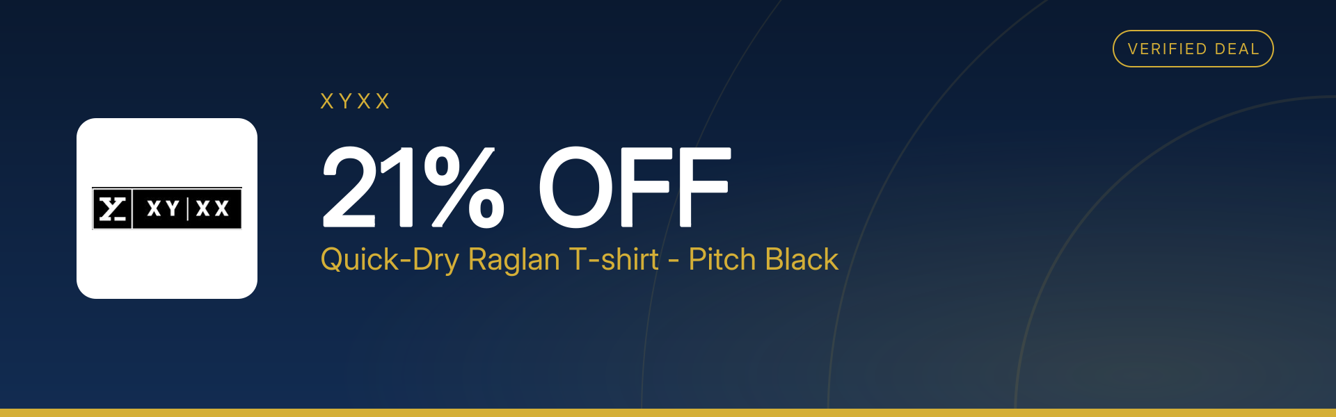 Quick-Dry Raglan T-shirt - Pitch Black at 21% Off