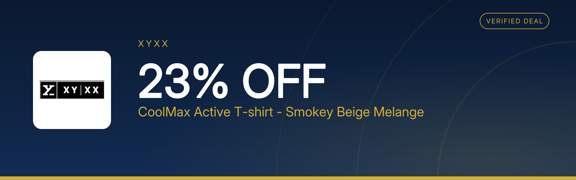 CoolMax Active T-shirt - Smokey Beige Melange at 23% Off