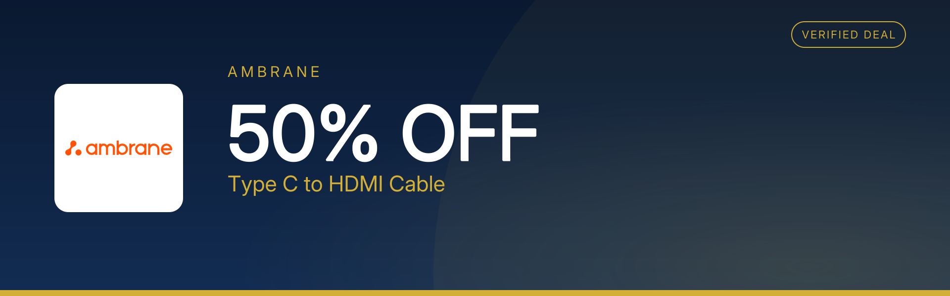 Type C to HDMI Cable at 50% Off