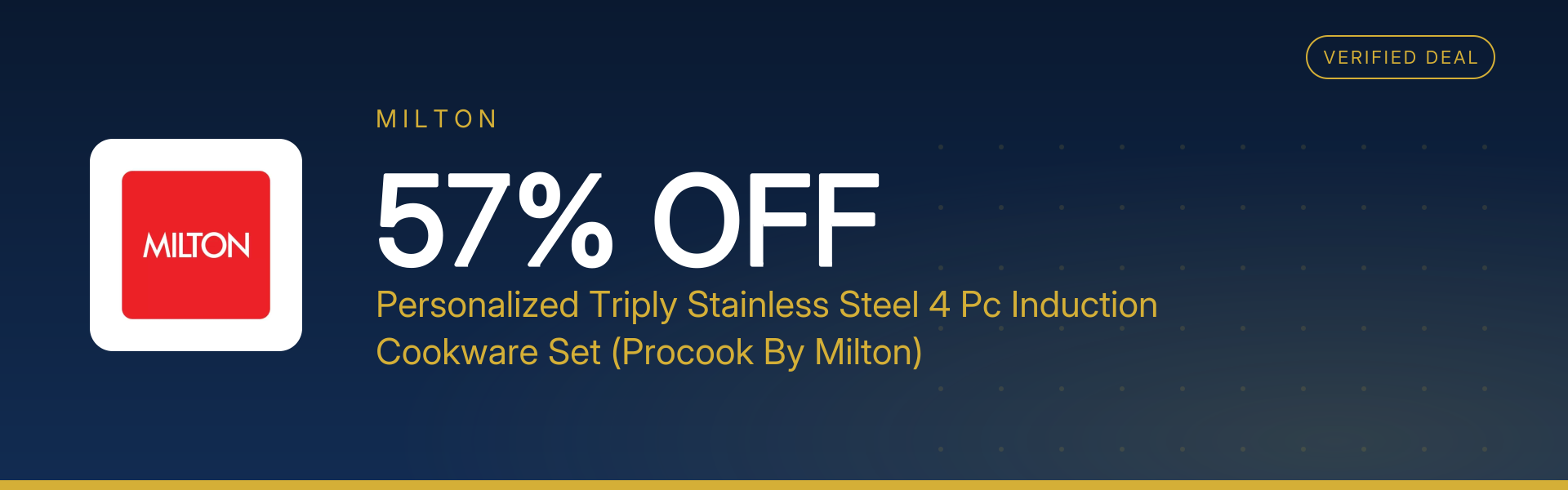 Personalized Triply Stainless Steel 4 Pc Induction Cookware Set (Procook By Milton) at 57% Off