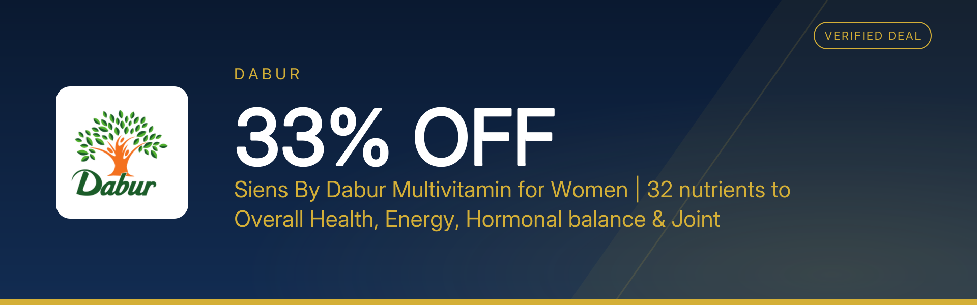 Siens By Dabur Multivitamin for Women | 32 nutrients to Overall Health, Energy, Hormonal balance & Joint at 33% Off