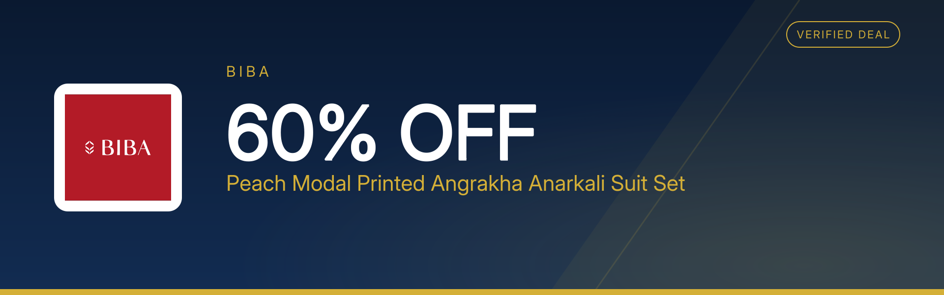 Peach Modal Printed Angrakha Anarkali Suit Set at 60% Off