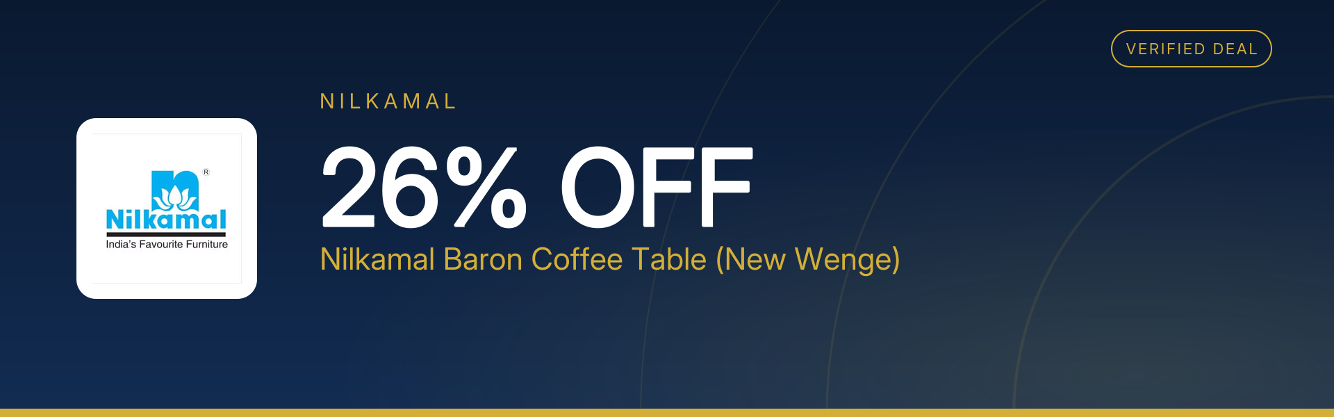 Nilkamal Baron Coffee Table (New Wenge) at 26% Off