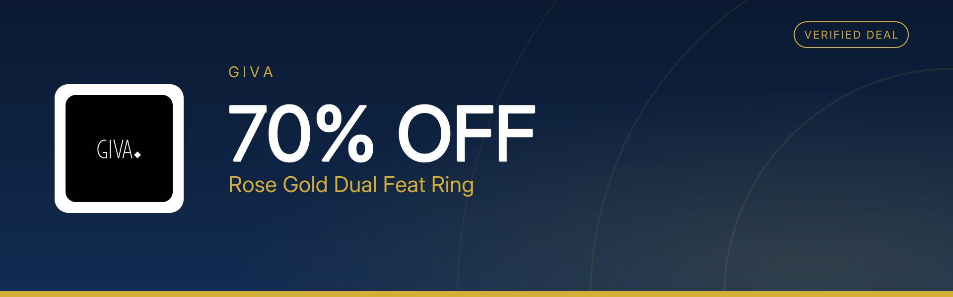 Rose Gold Dual Feat Ring at 70% Off