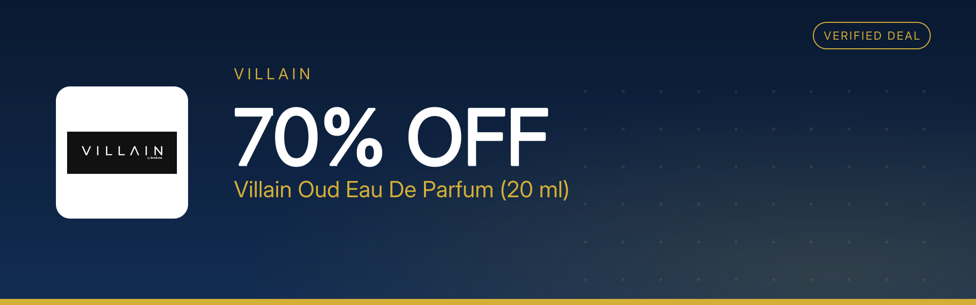 Villain Oud Eau De Parfum (20 ml) at 70% Off
