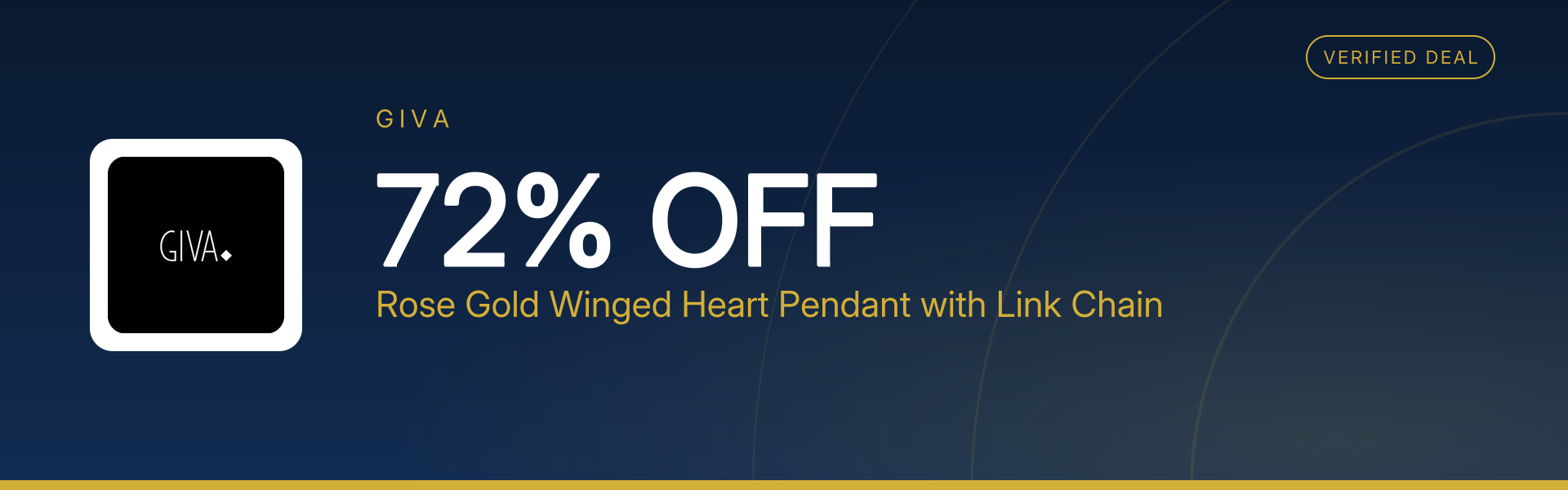 Rose Gold Winged Heart Pendant with Link Chain at 72% Off