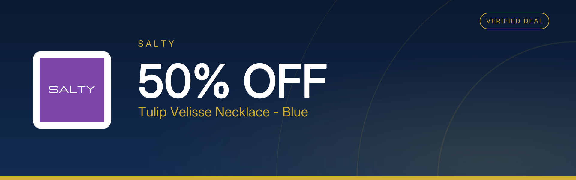 Tulip Velisse Necklace - Blue at 50% Off