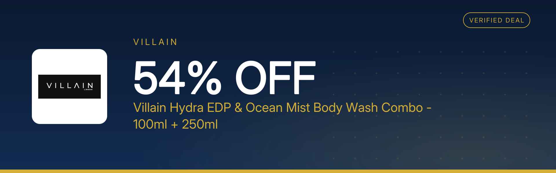 Villain Hydra EDP & Ocean Mist Body Wash Combo - 100ml + 250ml at 54% Off