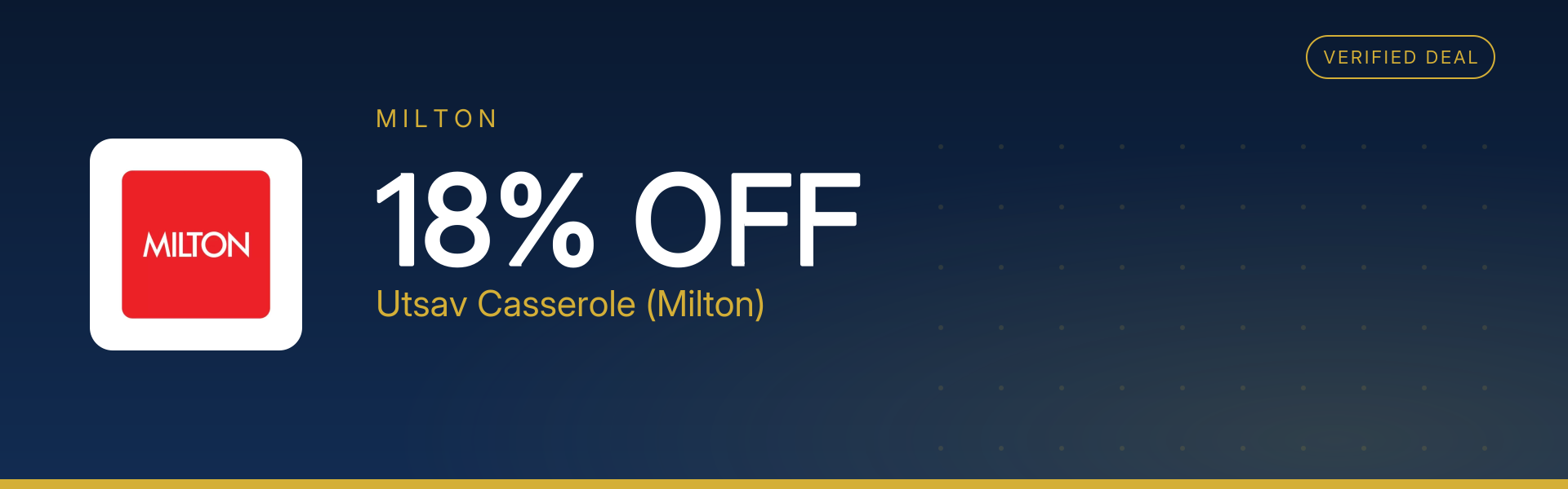 Utsav Casserole (Milton) at 18% Off