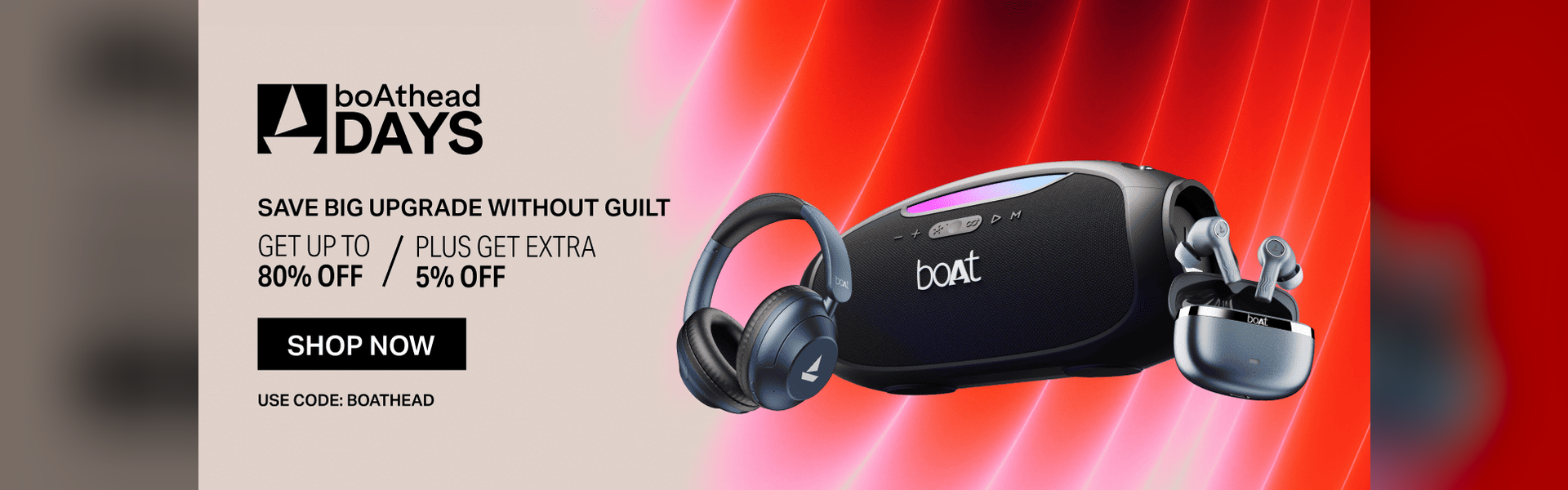 Flat ₹400 Off at Boat