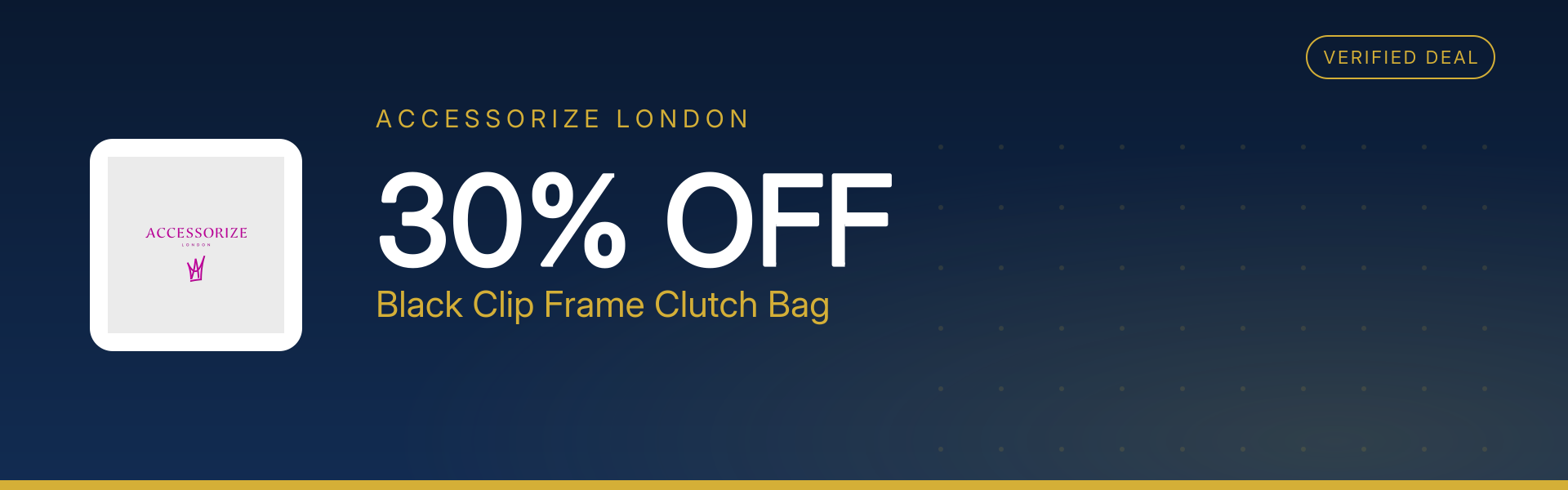 Black Clip Frame Clutch Bag at 30% Off